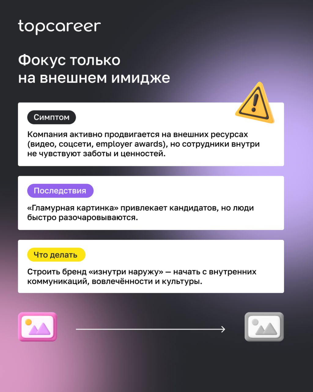 ❗️ Ошибки в формировании бренда работодателя могут стоить компании очень дорого: воронка найма растягивается, появляется недоверие со стороны сотрудников, растет текучесть | Сетка — социальная сеть от hh.ru