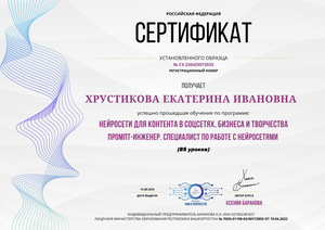 Нейросети 22.0
Диплом №СЭ 226425072025 | Сетка — социальная сеть от hh.ru
