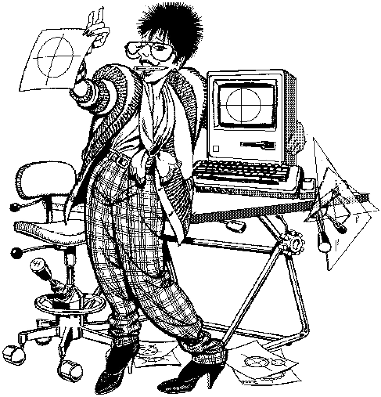 📸 Воскресное вдохновение
Сегодня смотрим на пиксельные MacPaint работы родом из 80х годов.
Было бы здорово попытаться разыскать некоторых из этих художников и посмотреть, чем они занимаются сейчас | Сетка — социальная сеть от hh.ru