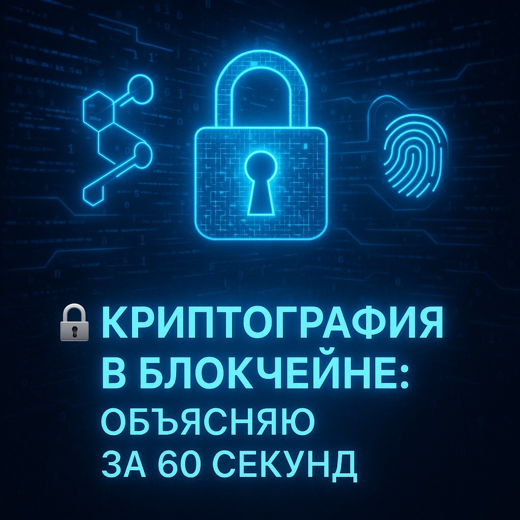 🛡 Криптография в блокчейне: Объясняю за 60 секунд
Привет! Давно не было простых объяснений — исправляюсь. Криптография в блокчейне работает как надёжный охранник для ваших денег | Сетка — социальная сеть от hh.ru