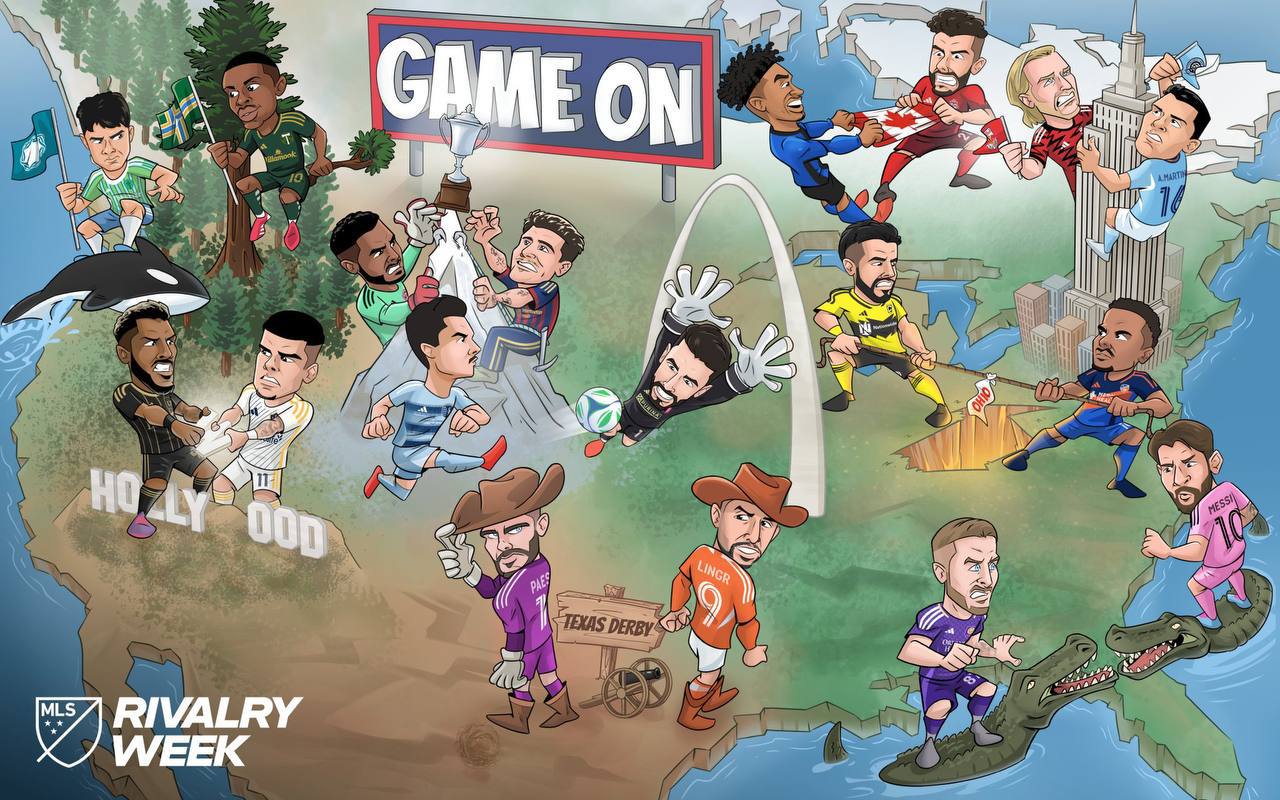 ⚽️Немного футбола.
В американской MLS сделали так называемую Rivalry Week.
«Фишка» в том, что во время сезона выбирается один Тур, в котором будут только принципиальные противостояния | Сетка — социальная сеть от hh.ru