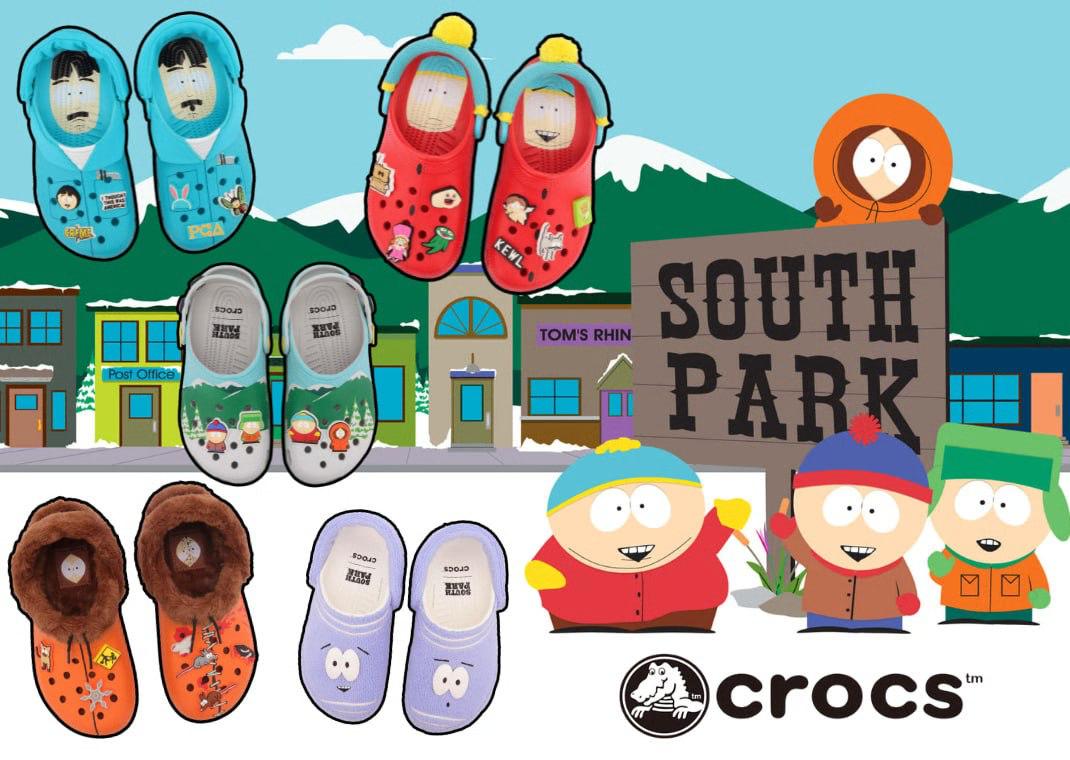 У Crocs новая офигенная коллаборация. Но этот раз с South Park. Коллекция выглядит очень классно. Все кроксы детально стилизованы и соответствуют конкретному персонажу | Сетка — социальная сеть от hh.ru