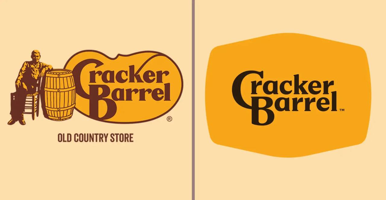 Американская сеть ресторанов Cracker Barrel обновила логотип и получила хейт от поклонников, акционеров и даже Трампа, акции упали на 10%
Пользователи просили вернуть дядечку с бочкой, писали, что сме... | Сетка — социальная сеть от hh.ru