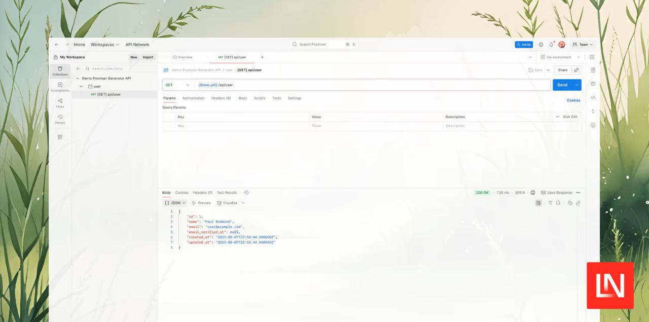 Автоматическая генерация коллекций Postman маршрутов Laravel
Попался на глаза интересный пакет yasintqvi/laravel-postman, который генерирует коллекции Postman из ваших маршрутов Laravel с интеллектуал... | Сетка — социальная сеть от hh.ru
