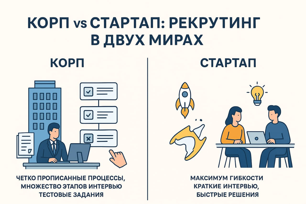 ✨ Корп vs Стартап: как отличается рекрутинг | Сетка — социальная сеть от hh.ru