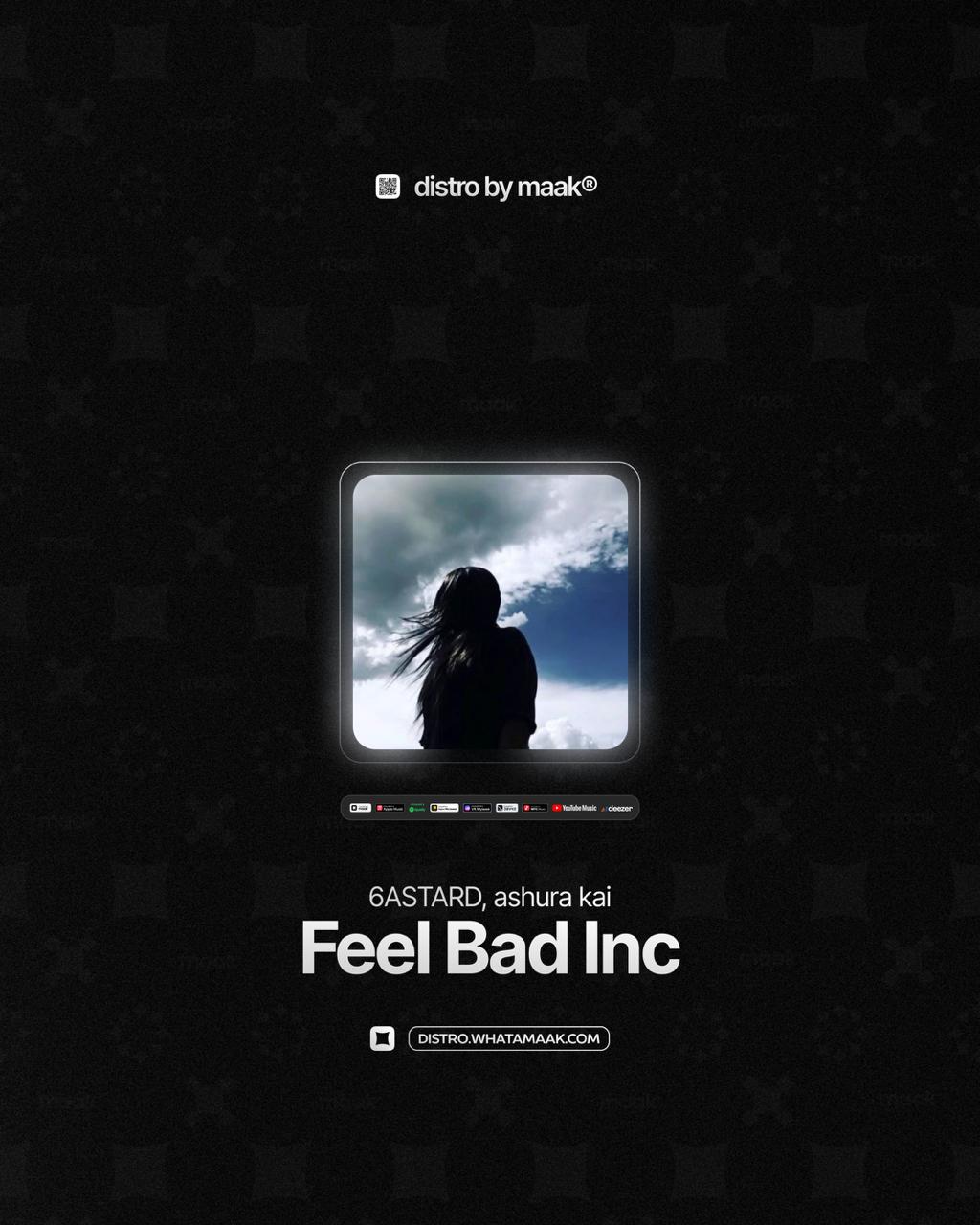 🗯 Новый релиз ╳ 6ASTARD, ashura kai — «Feel Bad Inc»
Два самобытных продюсера — 6ASTARD и ashura kai — представляют совместный трек Feel Bad Inc — амбиентный drum & bass-гимн внутреннему раздраю и кра... | Сетка — социальная сеть от hh.ru