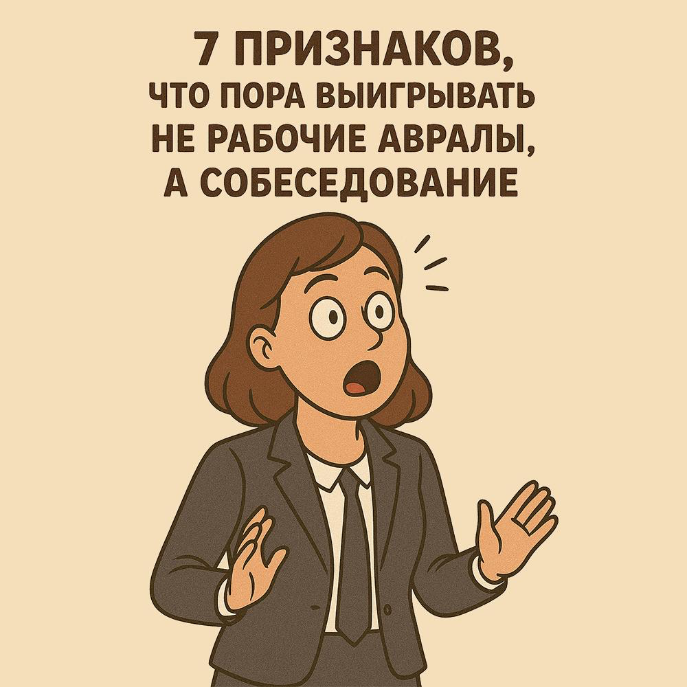 🎯 7 признаков, что пора выигрывать не рабочие авралы, | Сетка — социальная сеть от hh.ru