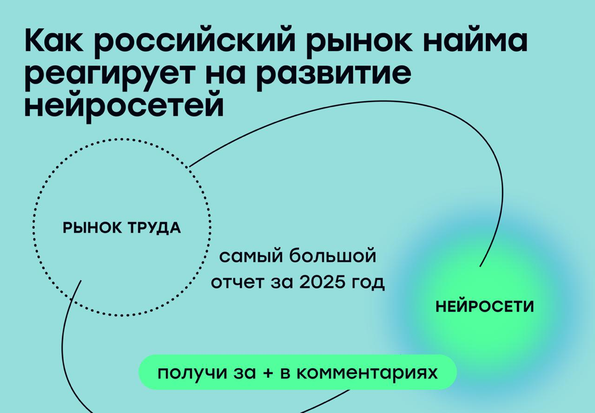 Отчет 2025 года: как российский рынок найма реагирует на ИИ | Сетка — социальная сеть от hh.ru