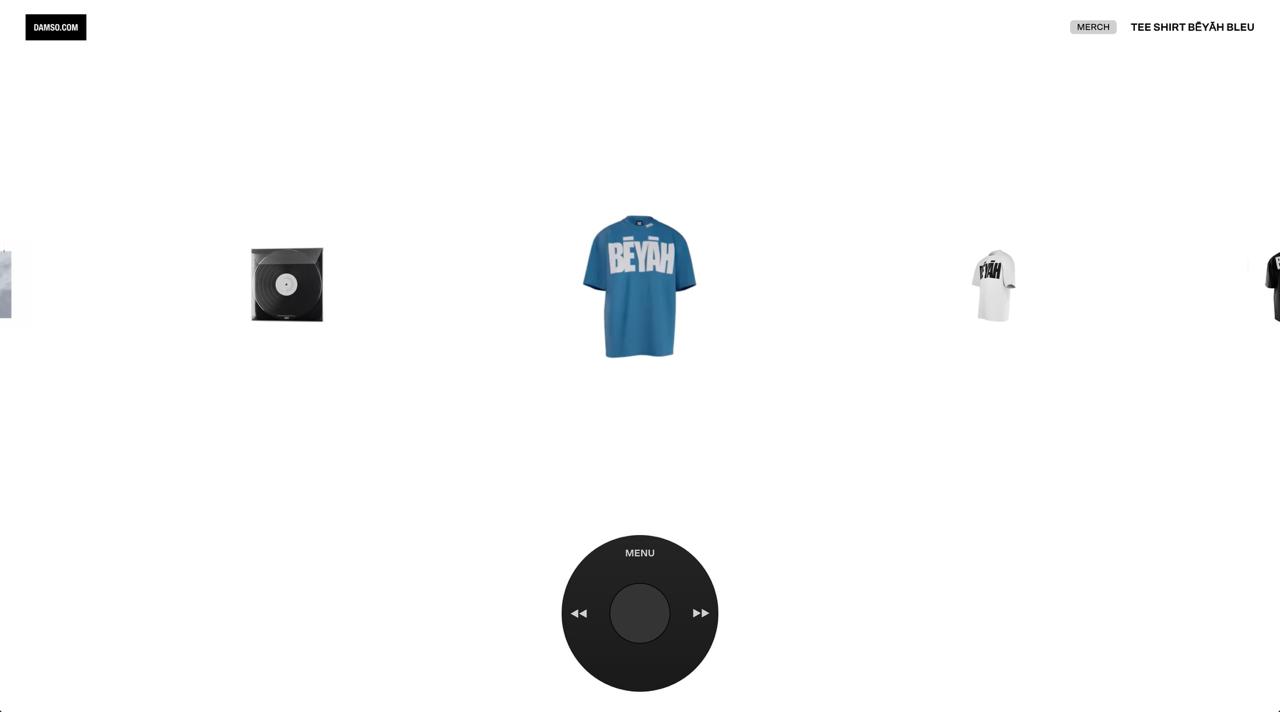 #рефы@prdctdsgnr
Навигация в стиле iPod
Тык 👉 https://damso.com/ | Сетка — социальная сеть от hh.ru