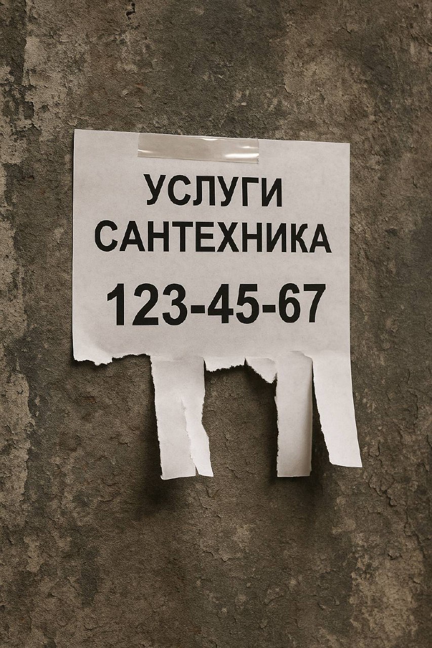 ✏️ Из интересных наблюдений:
Иногда смотришь на полуоторванный флаер на столбе «Услуги сантехника» - номер телефона, крупный шрифт, без дизайна, иногда от руки | Сетка — социальная сеть от hh.ru