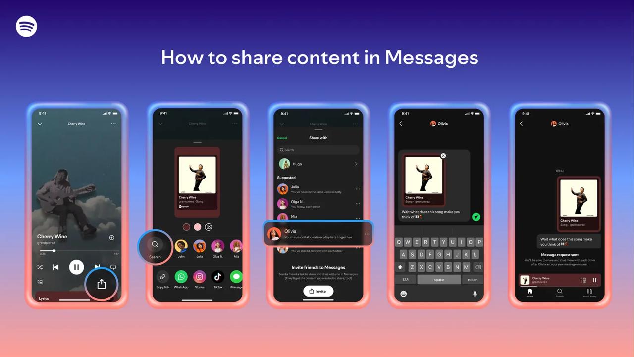 Довольно интересный ход от Spotify — они запускают функцию личных сообщений. Внутренний мессенджер будет доступен как премиум-пользователям, так и тем, у кого бесплатный тариф | Сетка — социальная сеть от hh.ru