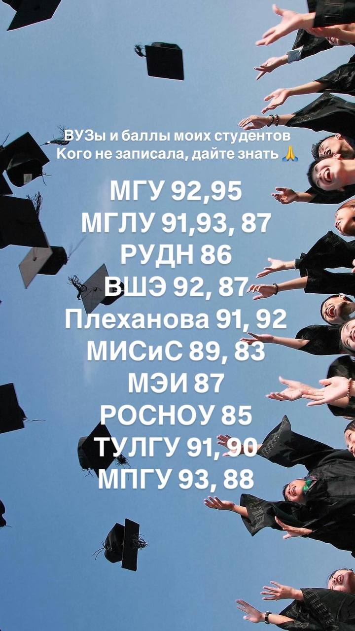 ВАЖНОЕ ОБЪЯВЛЕНИЕ
Я даже не буду вспоминать сколько лет я готовлю детей к экзаменам, и сколько детей поступило в те ВУЗы, в которые мечтают | Сетка — социальная сеть от hh.ru