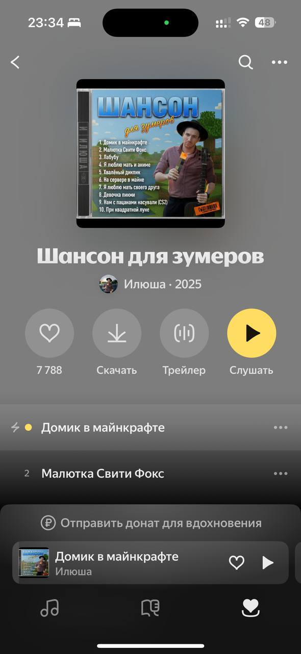 На Яндекс Музыке появился шансон для зумеров! Шансонье Илюша под классический миди-синтезатор и гитару поёт о наболевших проблемах зумеров: про аниме, вынос в CS2, альтушек и девочку пикми | Сетка — социальная сеть от hh.ru