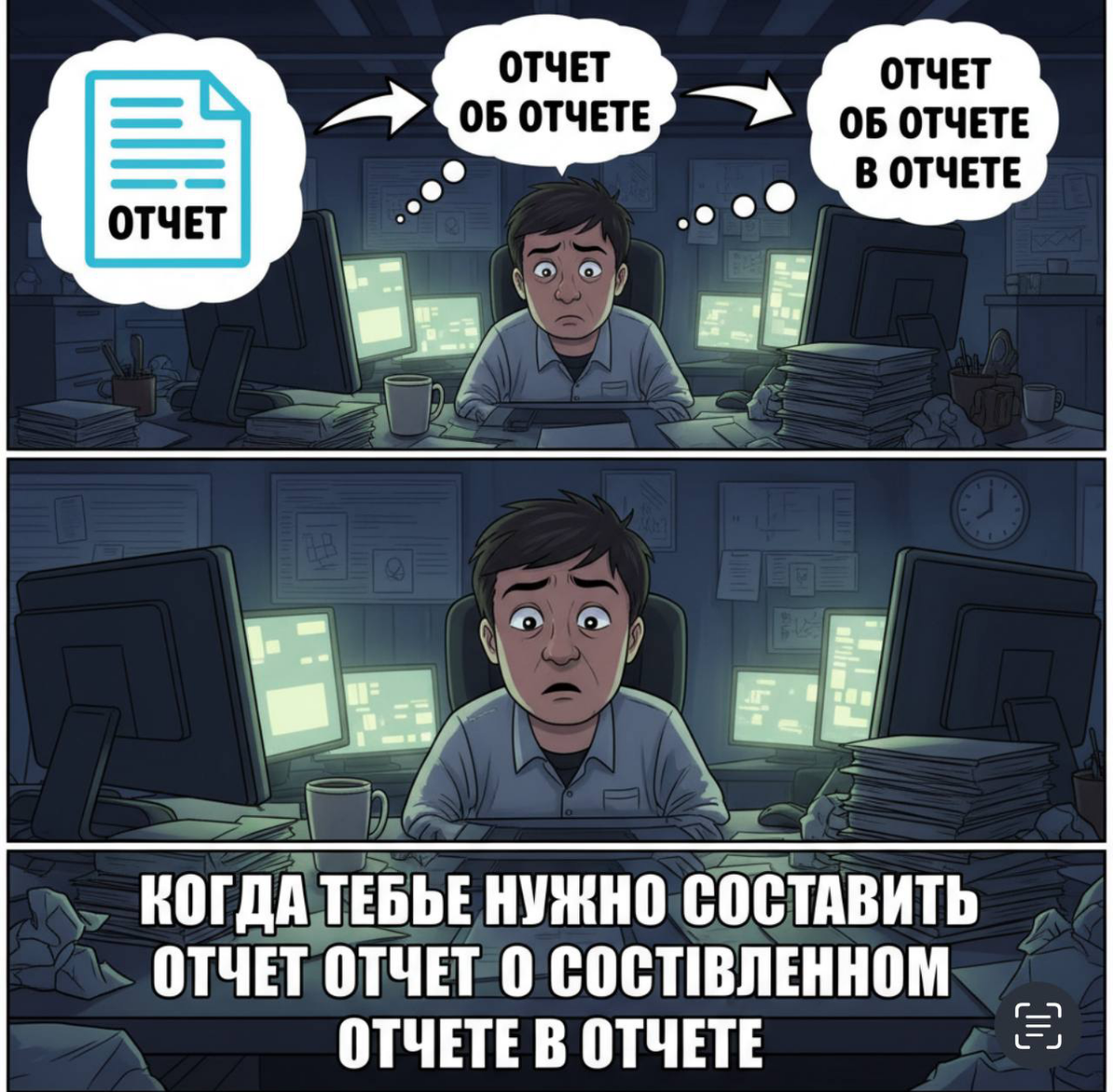 Отчет об отчете в составлении отчета об отчете | Сетка — социальная сеть от hh.ru