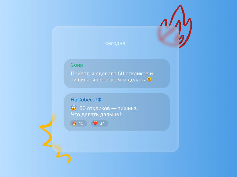 😱 50 откликов — тишина. Что делать дальше? | Сетка — социальная сеть от hh.ru