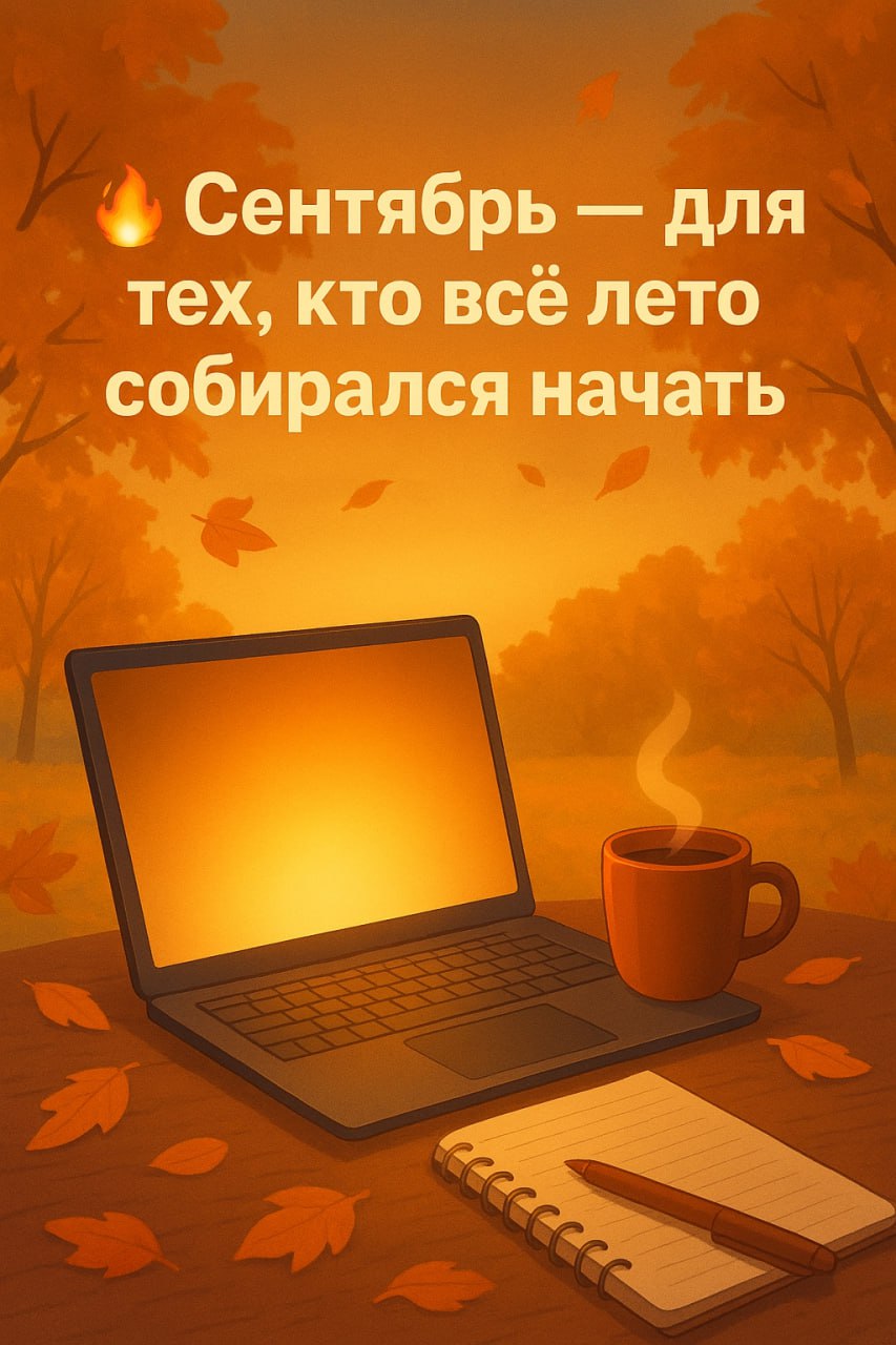 🔥 Сентябрь — для тех, кто всё лето собирался начать
Знакомо чувство, когда лето прошло, а список дел так и остался списком?
Когда каждый день думал «надо бы запустить тот проект», но ноутбук оставался... | Сетка — социальная сеть от hh.ru