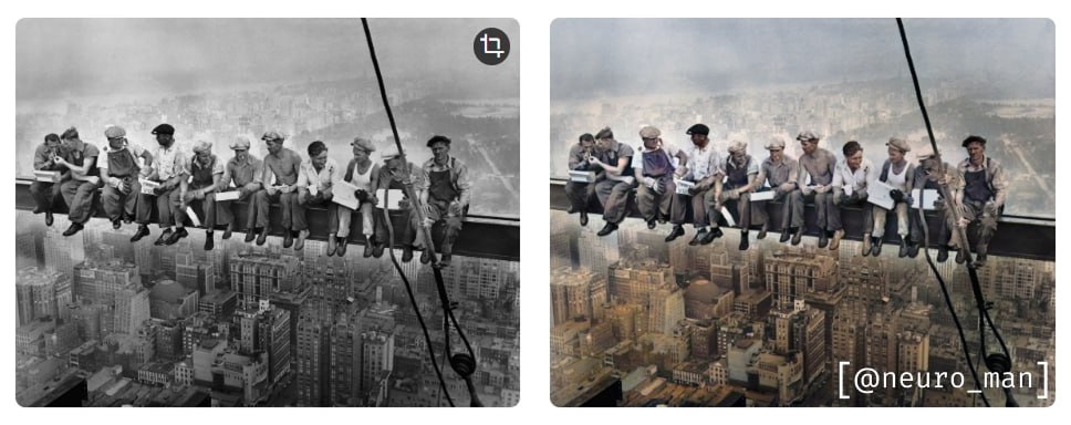 Раскрась прошлое яркими красками: ИИ-помощник для фото | Сетка — социальная сеть от hh.ru