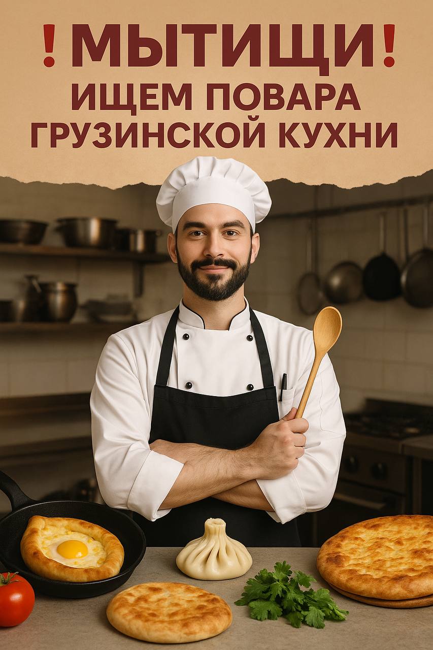 ❗️ МЫТИЩИ ❗️
Ищем повара грузинской кухни! 👨‍🍳
📅 График — на выбор:
• 2/2
• 4/2
• 5/2
• 6/1
🕐 Смена: по 12 часов
💰 Оплата: от 4500 ₽/смена
📄 Официальное трудоустройство
👨‍🍳 Опыт работы: от 1 года (жел... | Сетка — социальная сеть от hh.ru