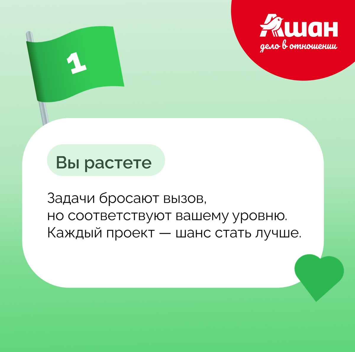 Замечали ли вы моменты на работе, которые заряжают энергией и говорят: «Здесь здорово работать!»? Мы — да! И делимся нашими #гринфлагами 🌳
Расскажите в комментариях, какой гринфлаг для вас самый важны... | Сетка — социальная сеть от hh.ru