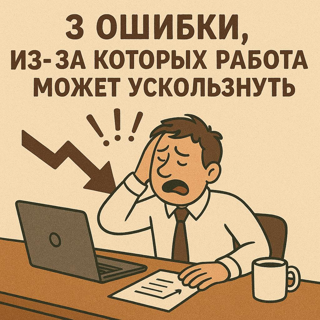 🎯 3 ОШИБКИ, ИЗ-ЗА КОТОРЫХ РАБОТА МОЖЕТ УСКОЛЬЗНУТЬ | Сетка — социальная сеть от hh.ru