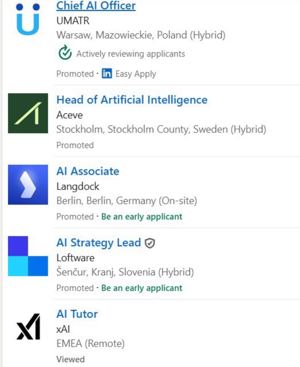 Делала анализ вакансий, все больше позиций с приставками AI / ИИ. Это не только технологичные роли, требования чаще встречаются во всех специализациях от продаж до финансов | Сетка — социальная сеть от hh.ru