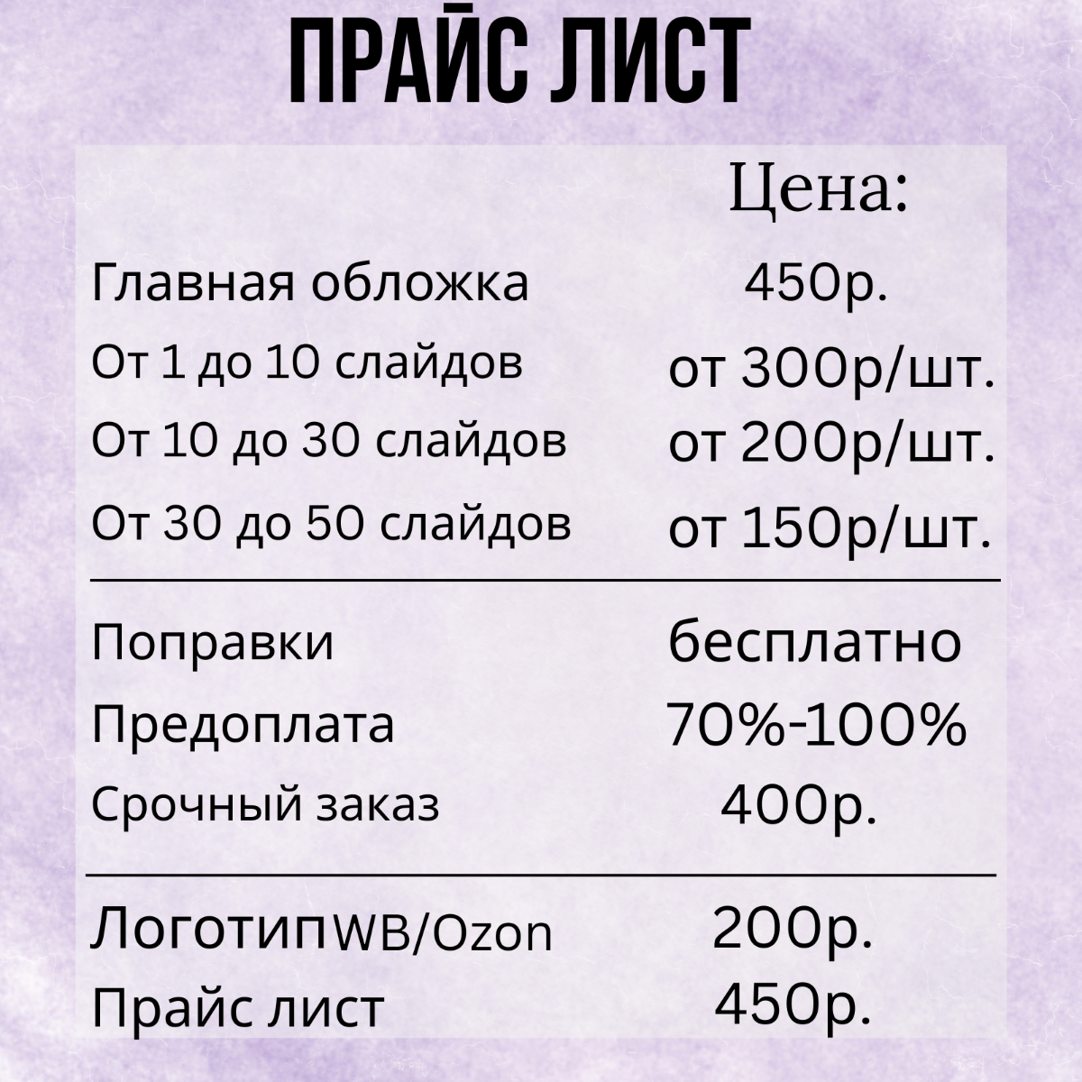 Прайс лист: | Сетка — социальная сеть от hh.ru