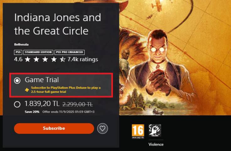 🛒 Подписчикам PS Plus версии Deluxe доступна 2,5-часовая триал версия «Индианы Джонса и великого круга». | Сетка — социальная сеть от hh.ru