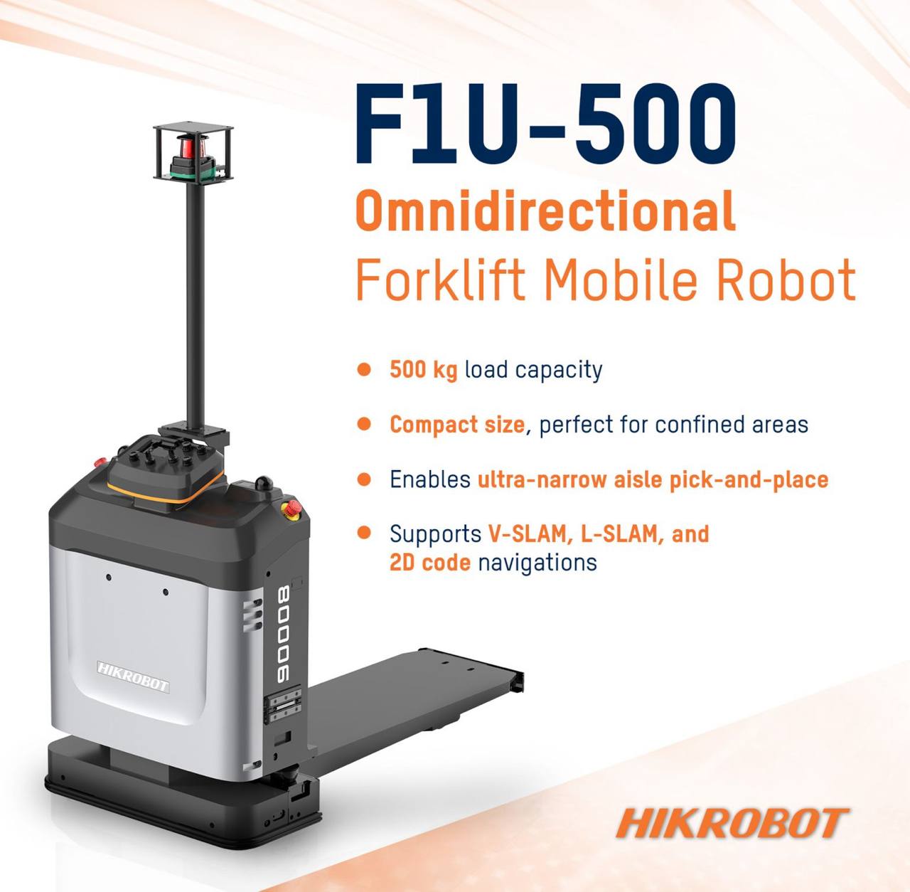 🚀Встречайте F1U-500 от Hikrobot — новый уровень автоматизации от ООО «ЕМС Групп»!
🤖F1U-500 — всенаправленный вилочный погрузчик #mobilerobot, созданный для оптимизации и ускорения #materialhandling пр... | Сетка — социальная сеть от hh.ru