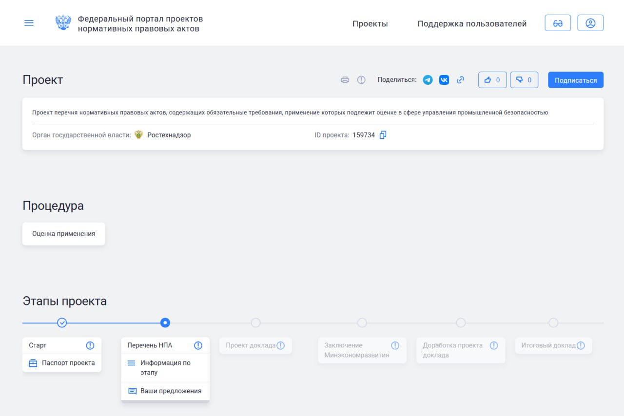 ❗️ Ростехнадзор вынес на обсуждение Перечень нормативных правовых актов, содержащих обязательные требования, подлежащие оценке применения в 2026 году
ℹ️ Соответствующий проект размещён на портале прое... | Сетка — социальная сеть от hh.ru