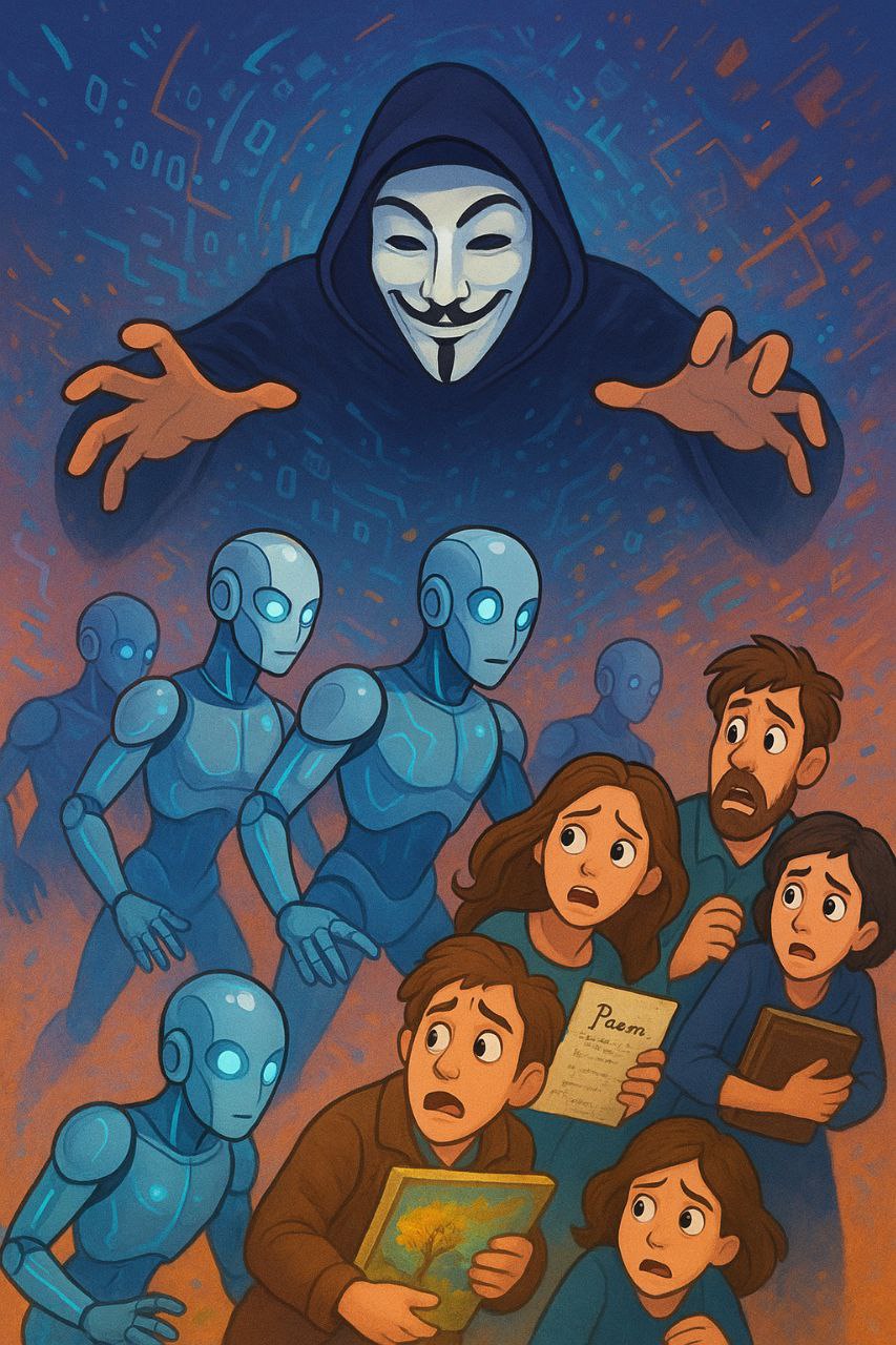 ВЫМОГАТЕЛИ, НЕЙРОСЕТИ И АВТОРСКИЕ ПРАВА: НОВЫЙ ПОДХОД К КИБЕРМОШЕННИЧЕСТВУ
Нейросети, авторское право, вымогательство — два из трех обожаемых мною явлений | Сетка — социальная сеть от hh.ru