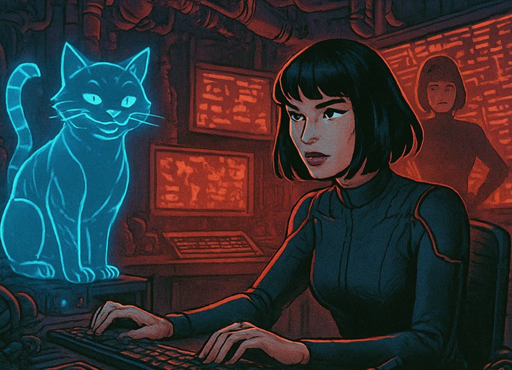👍 Нейрокомикс от KINETICA: «Алиса в Зазеркалье 2049: Протокол Стирания»
Киберпанковый мир, где корпорации переписывают людей, а квантовые алгоритмы решают, кто достоин существовать | Сетка — социальная сеть от hh.ru