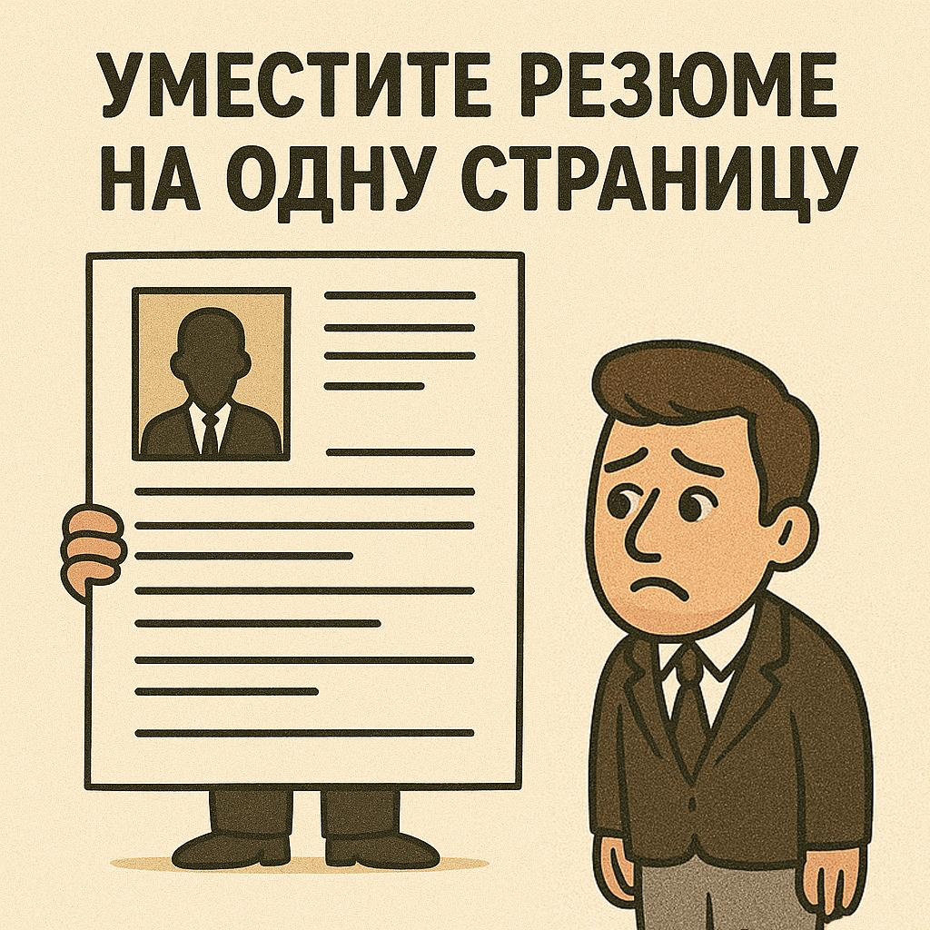 «УМЕСТИТЕ РЕЗЮМЕ НА ОДНУ СТРАНИЦУ» | Сетка — социальная сеть от hh.ru