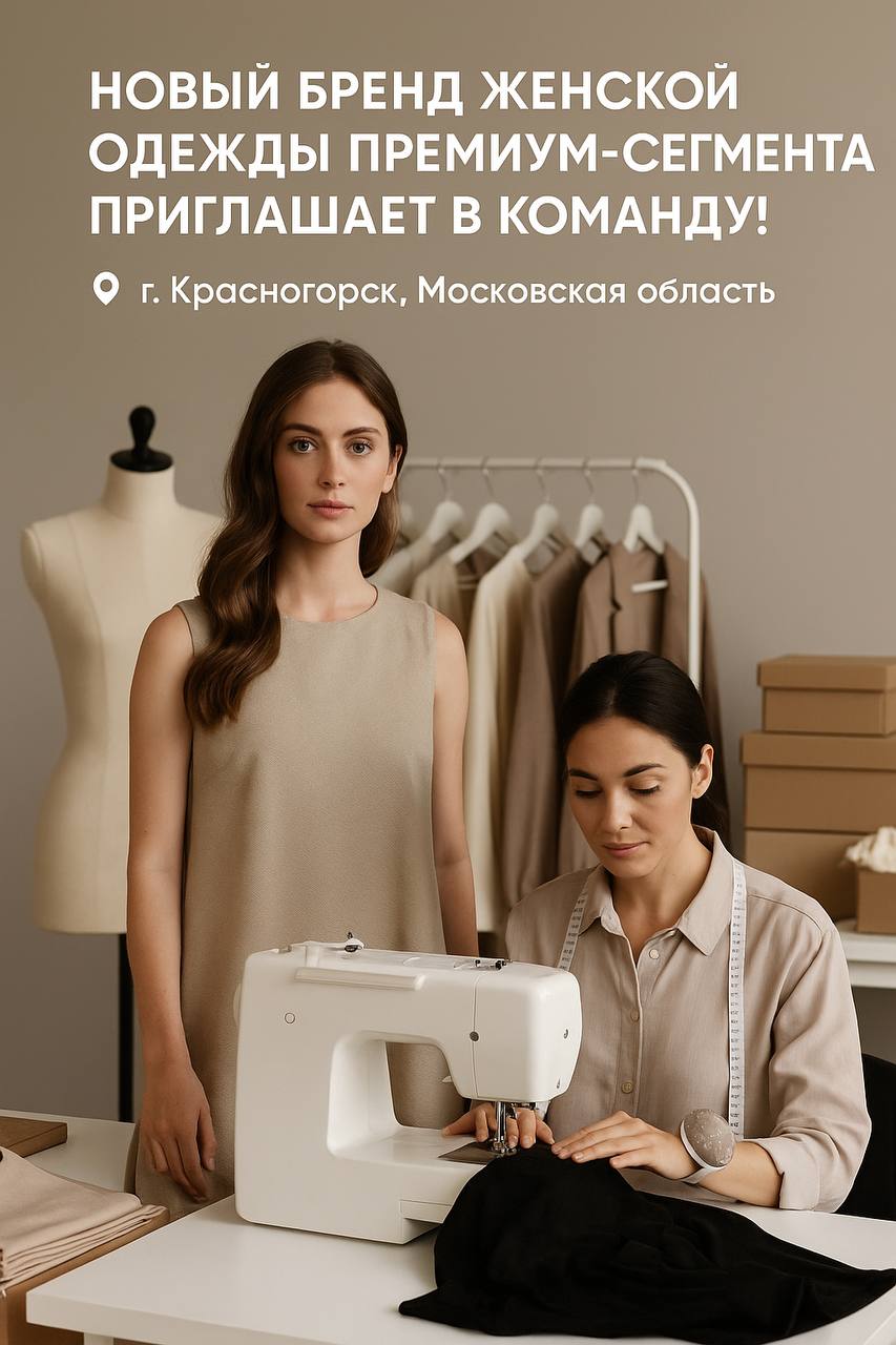 👗 Новый бренд женской одежды премиум-сегмента (Красногорск, МО) приглашает в команду!
📍 Локация: г | Сетка — социальная сеть от hh.ru