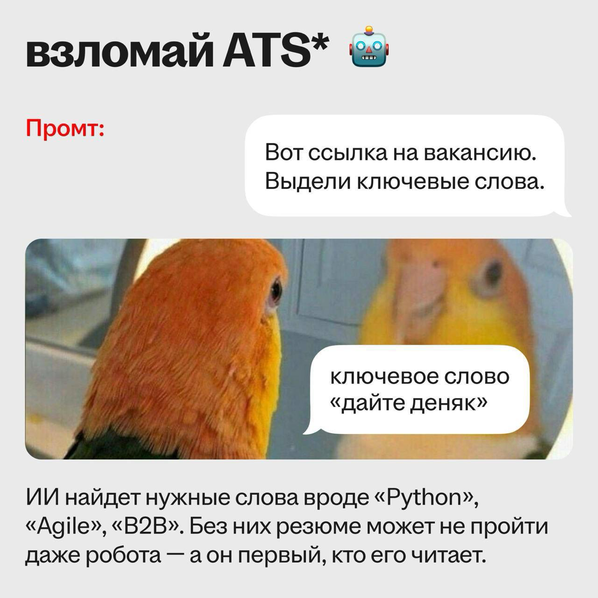 Резюме на ИИзи 🤖💼 | Сетка — социальная сеть от hh.ru