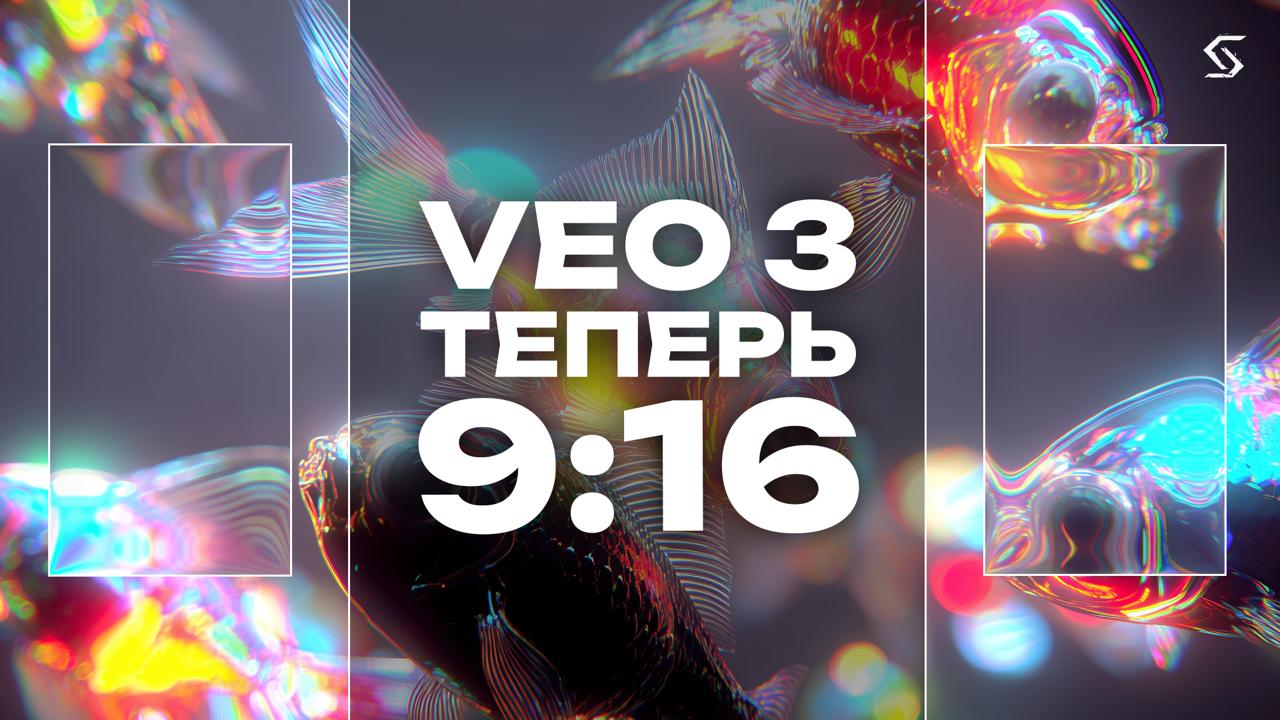 ⚡️ Официально, в VEO появился вертикальный формат 9:16! 
📱 Мы долго ждали этого!
Теперь и VEO 3, и VEO 3 FAST поддерживают вертикальное соотношение сторон - 9:16 | Сетка — социальная сеть от hh.ru