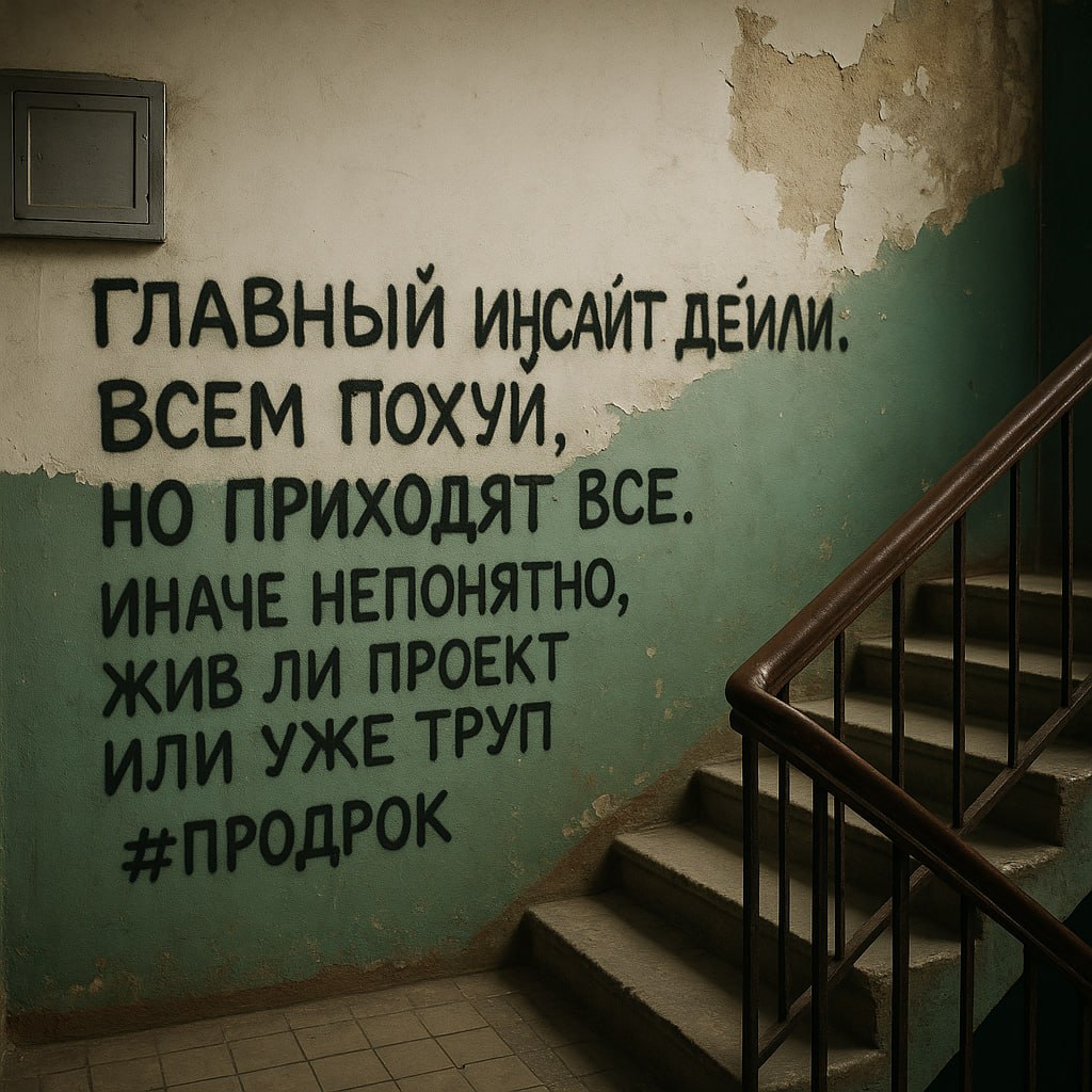 На дейли никто не слушает, все ждут своей очереди сказать «я работаю».
Через пять минут всё забывается, и начинается настоящая работа — в чатах и кулуарах | Сетка — социальная сеть от hh.ru