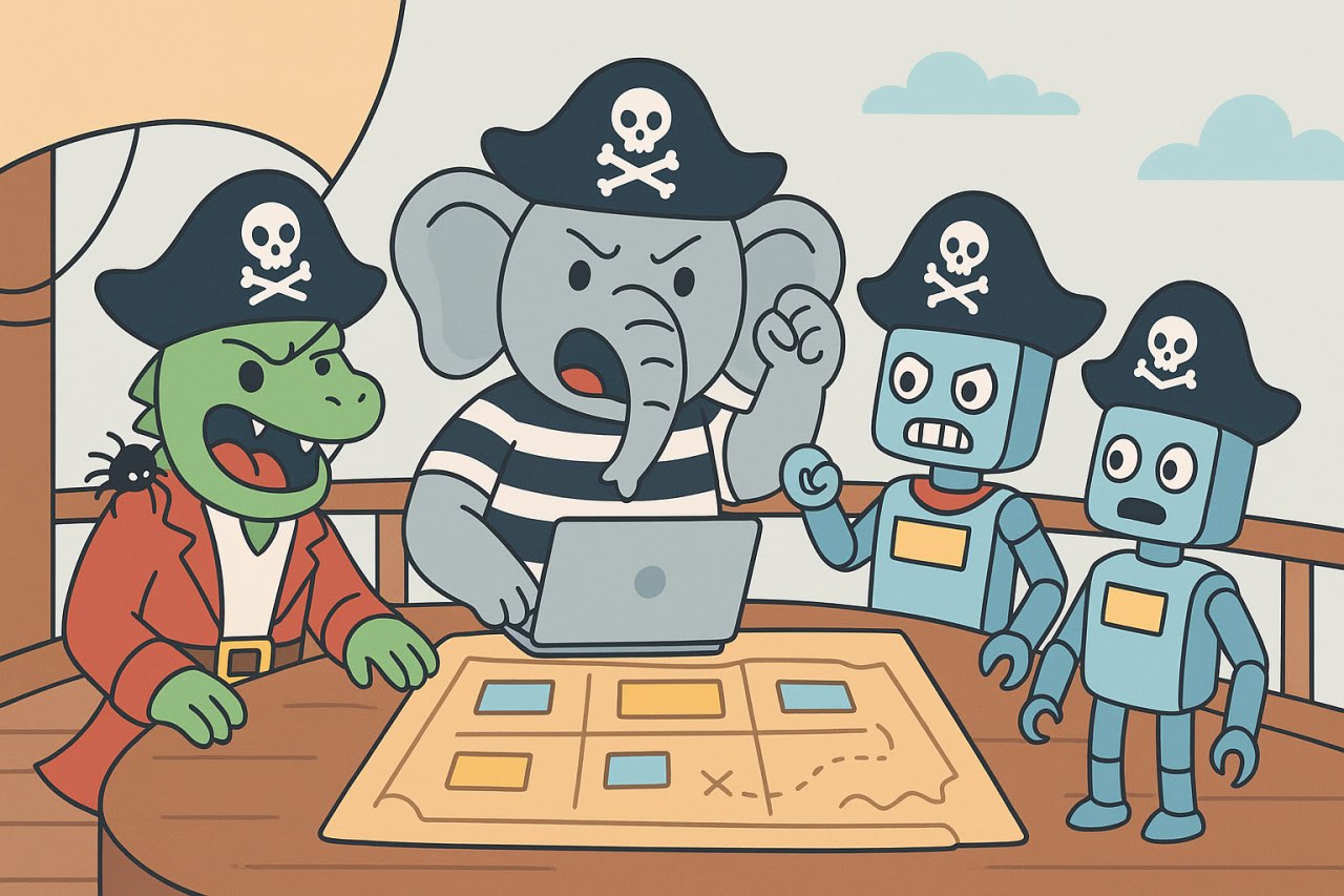 Scrrrrum! 🏴‍☠️
Ну что, малёк. Время идет распустив паруса, и даже пиратам нужно адаптироваться к новым веяниям | Сетка — социальная сеть от hh.ru