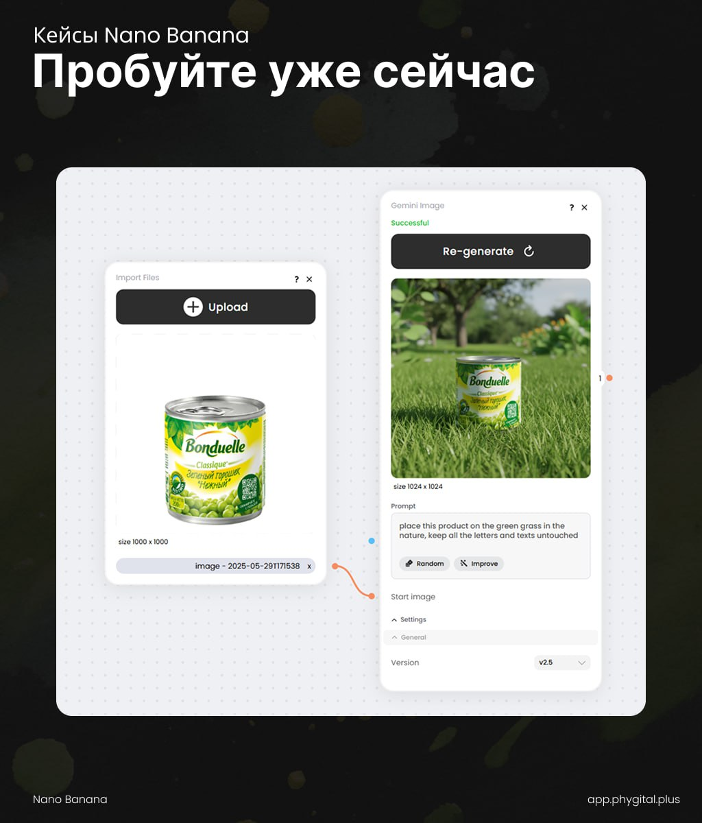 ⚡️Nano Banana – уже в Phygital+ | Сетка — социальная сеть от hh.ru