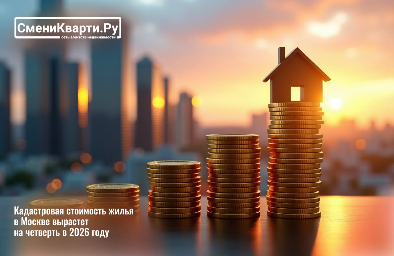 📈 Кадастровая стоимость жилья в Москве вырастет на четверть в 2026 году
В 2026 году кадастровая стоимость жилья в Москве увеличится в среднем на 23% | Сетка — социальная сеть от hh.ru