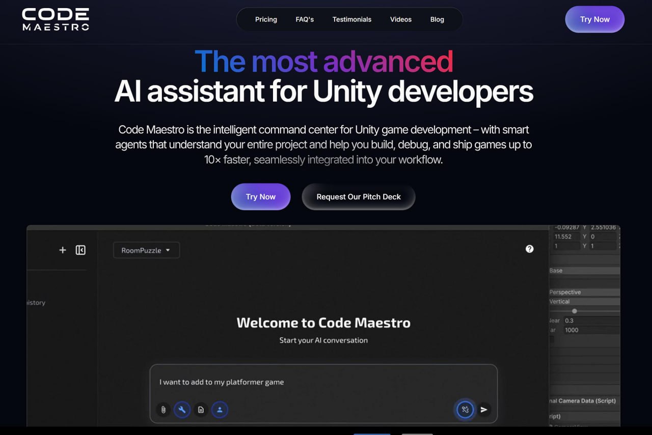 Ещё один AI инструмент для Unity: "распаковка" Code Maestro | Сетка — социальная сеть от hh.ru