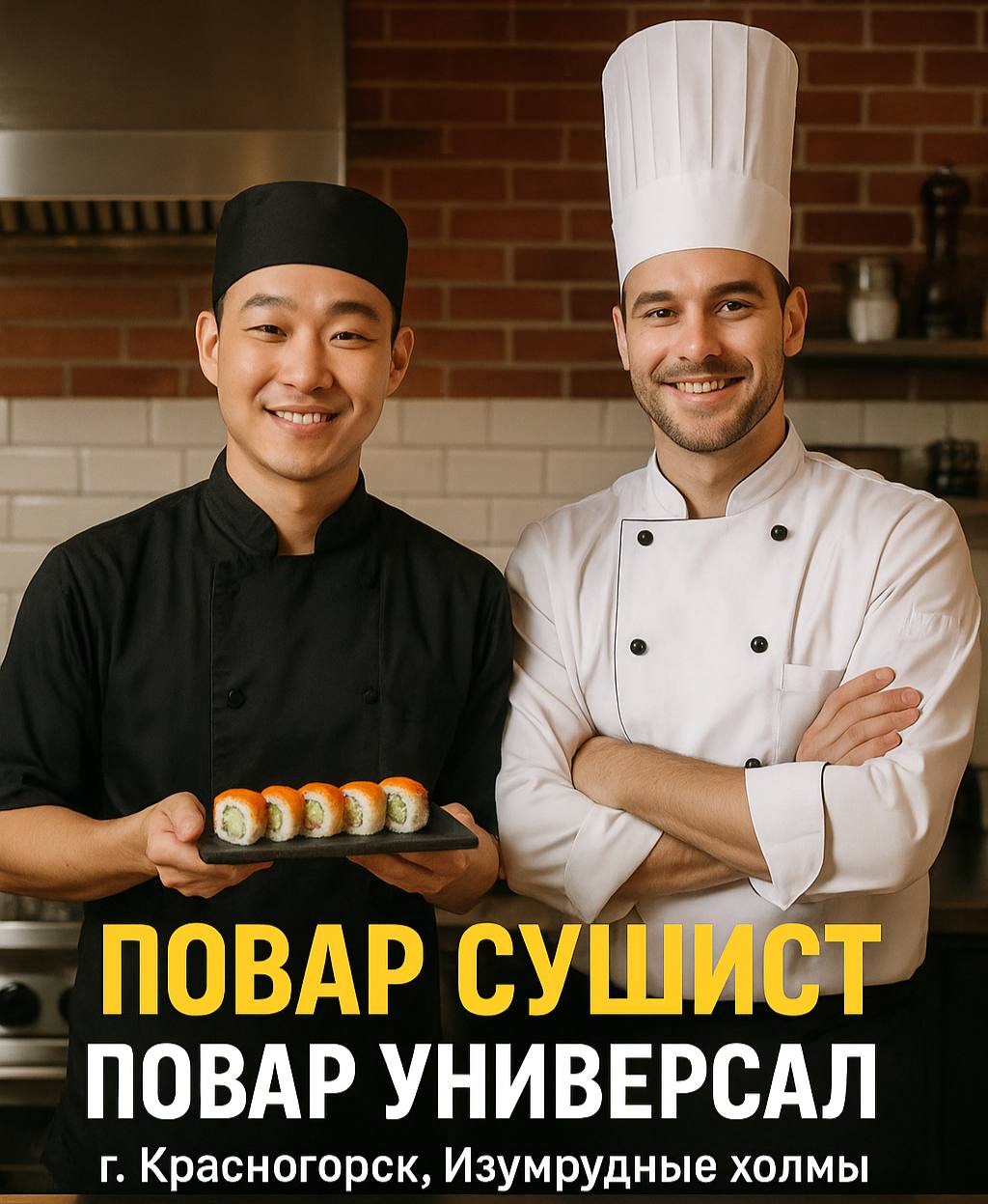 👨‍🍳 ВАКАНСИЯ: ПОВАР (сушист / универсал)
📍 г. Красногорск, мкр | Сетка — социальная сеть от hh.ru