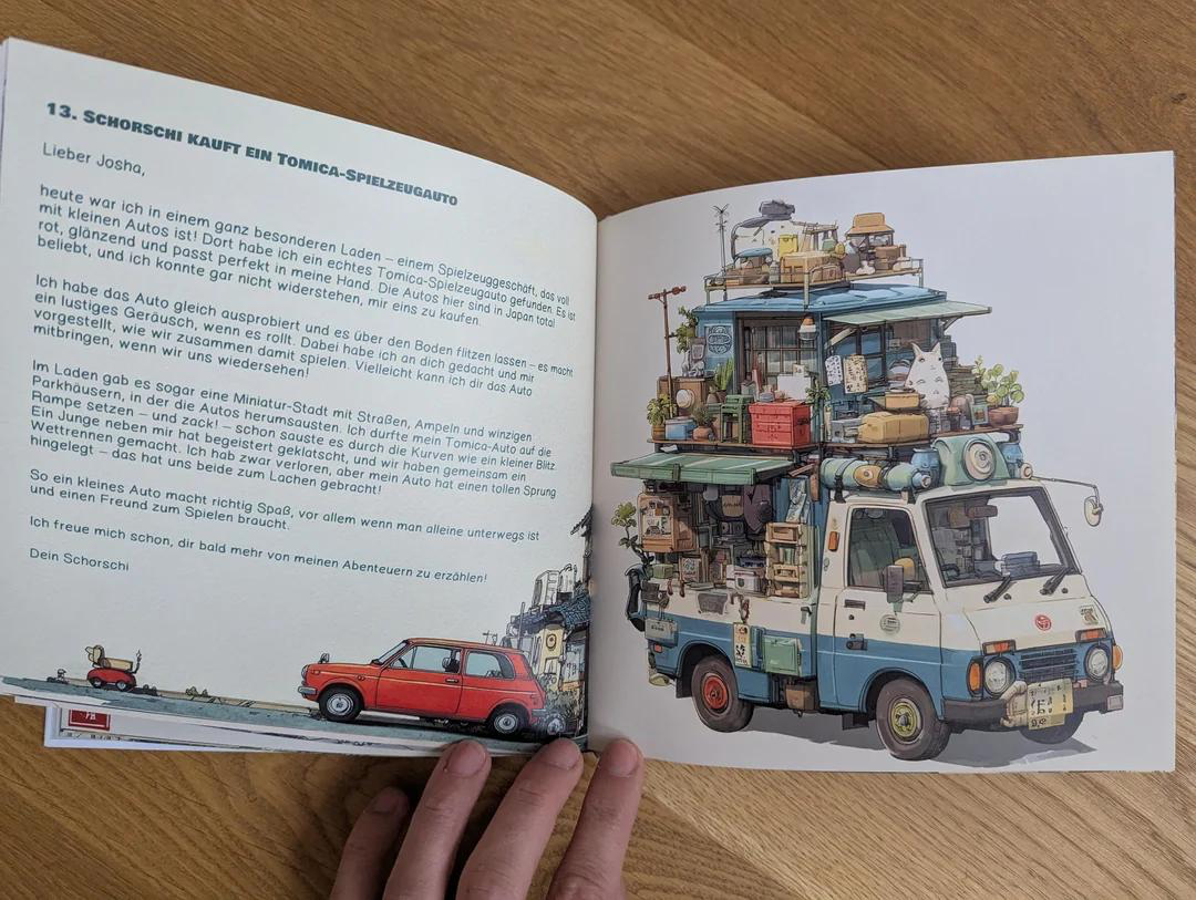 Родители превратили потерю игрушки сына в волшебную книгу с помощью ИИ
Один реддитор поделился историей о том, как его трёхлетний сын потерял куклу во время поездки в Японию год назад | Сетка — социальная сеть от hh.ru