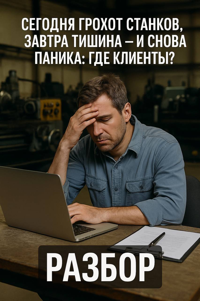 Сегодня грохот станков, завтра тишина — и снова паника: где клиенты?
Каждое производство, особенно в B2B, рано или поздно сталкивается с этим парадоксом: продукт есть, рынок есть, клиенты есть, но вну... | Сетка — социальная сеть от hh.ru