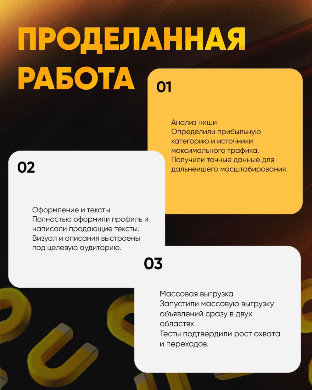 🔘🔘🔘🔘
Кейсы лучше всего показывают результаты нашей работы!
Как сделать из Авито основной трафик канал из клиентов в нише строительства— расскажу в этом кейсе!
Как нам удалось увеличить заявки на Авито... | Сетка — социальная сеть от hh.ru