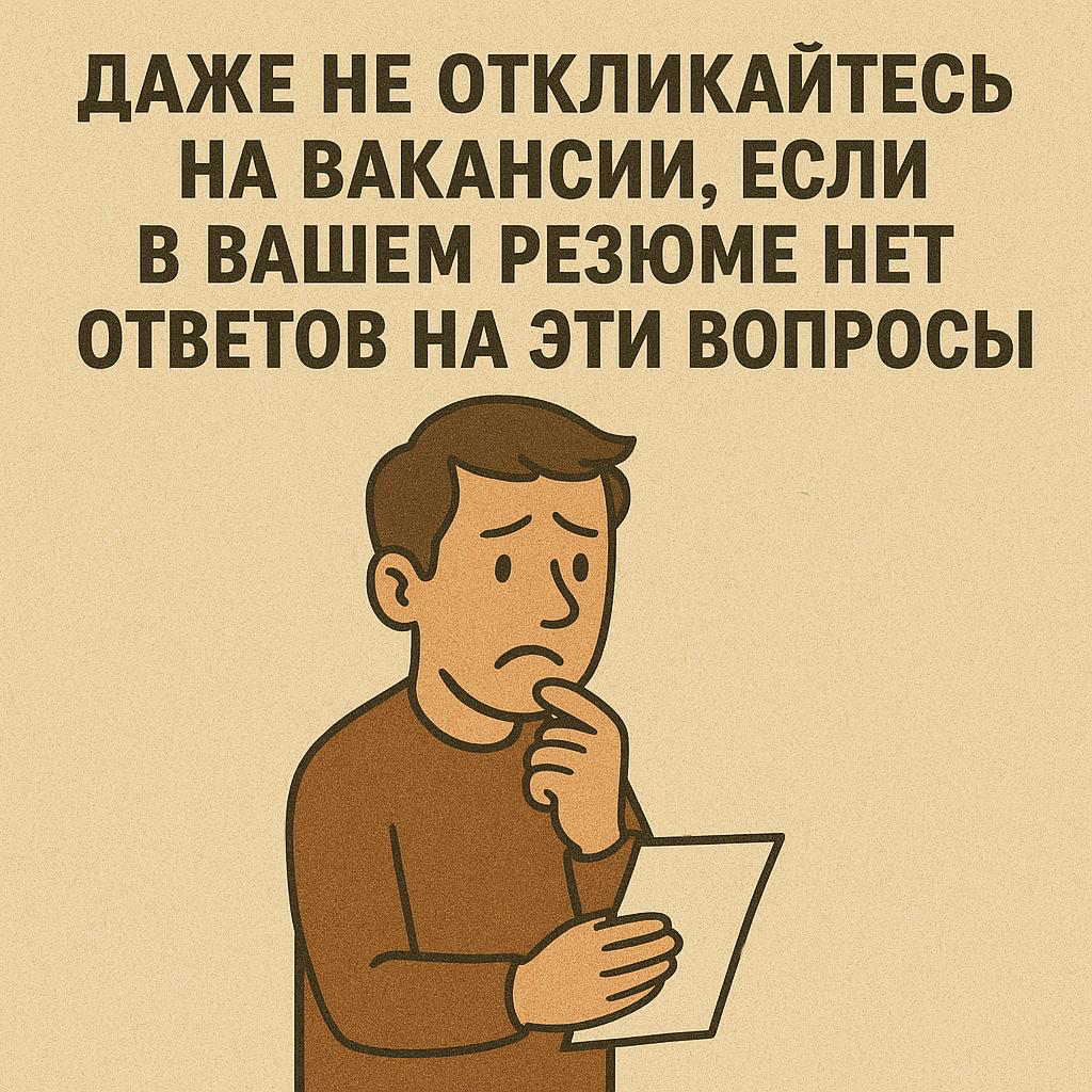 ДАЖЕ НЕ ОТКЛИКАЙТЕСЬ НА ВАКАНСИИ, ЕСЛИ В ВАШЕМ РЕЗЮМЕ | Сетка — социальная сеть от hh.ru