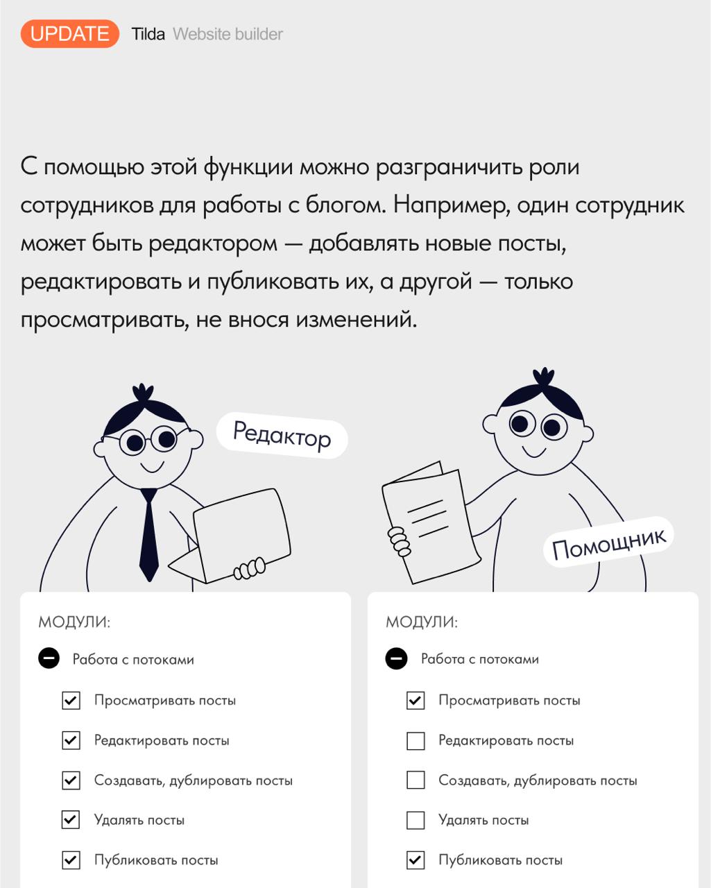 🔨🔧 Разделение ролей Сотрудников для работы с Потоками
Теперь вы можете настроить ограниченный доступ к Потокам у подключенных к проекту сотрудников | Сетка — социальная сеть от hh.ru