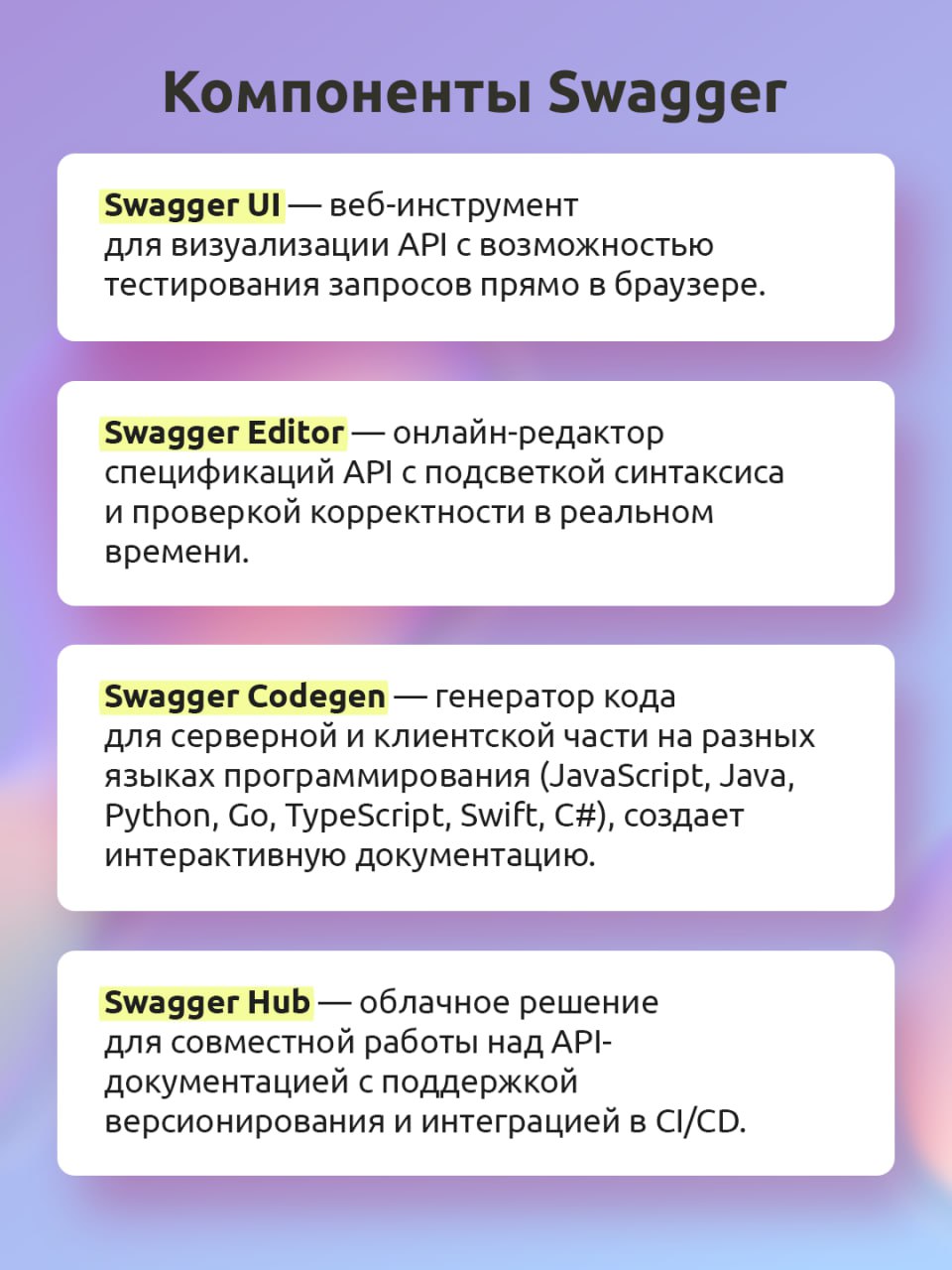 Быстрая работа с API? Это к Swagger🔥
Swagger — целая экосистема для работы с API, которая позволяет создавать интерактивную документацию, тестировать запросы прямо в браузере, автоматизировать рутинны... | Сетка — социальная сеть от hh.ru