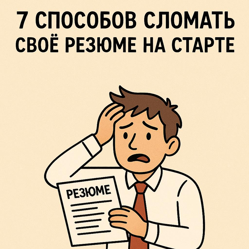 😫 7 СПОСОБОВ СЛОМАТЬ СВОЁ РЕЗЮМЕ НА СТАРТЕ | Сетка — социальная сеть от hh.ru