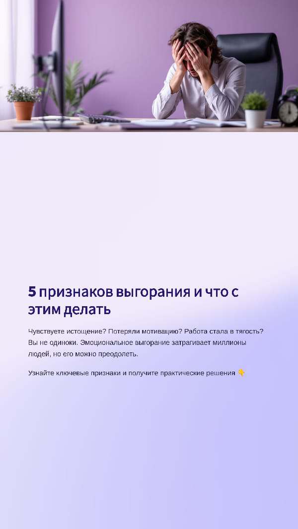 🔥 5 признаков выгорания, которые нельзя игнорировать | Сетка — социальная сеть от hh.ru