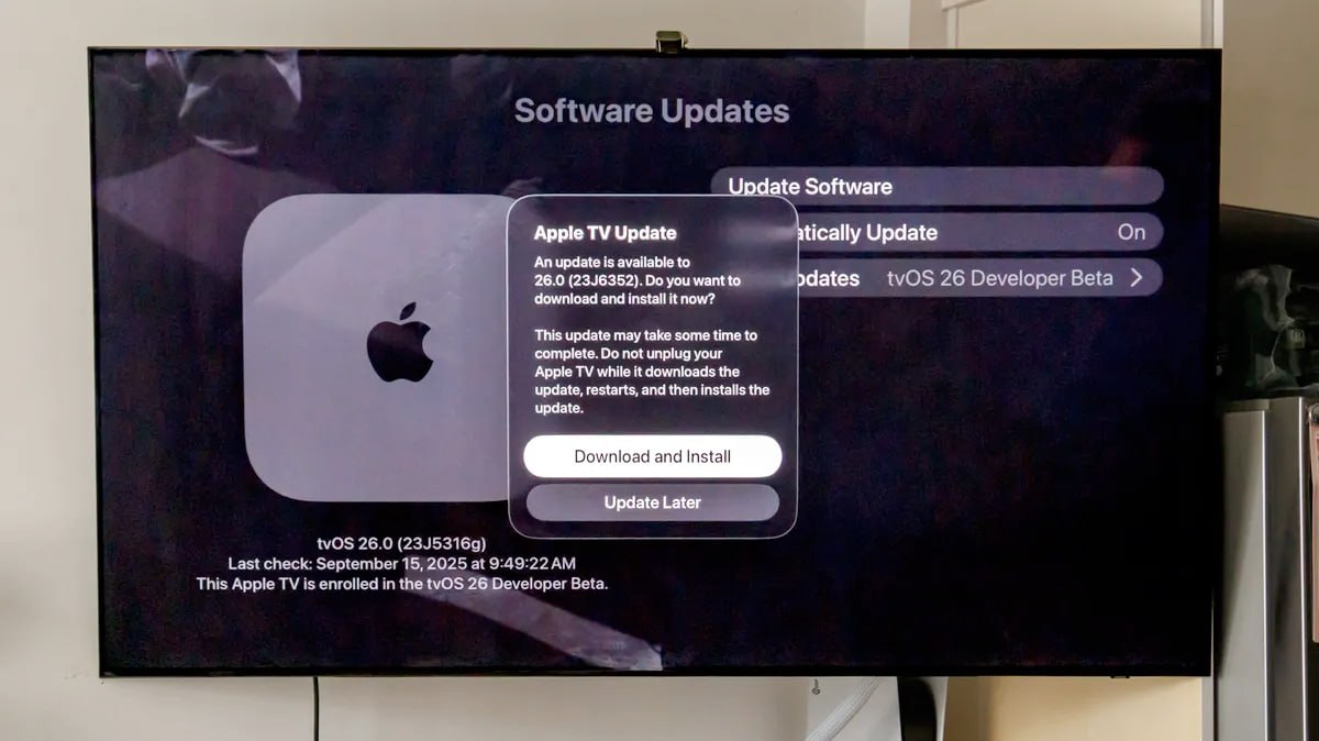 Apple TV 4K получил обновление до tvOS 26
Что там нового
— Liquid Glass. Да, и сюда тоже затащили
— Новый интерфейс центра управления | Сетка — социальная сеть от hh.ru
